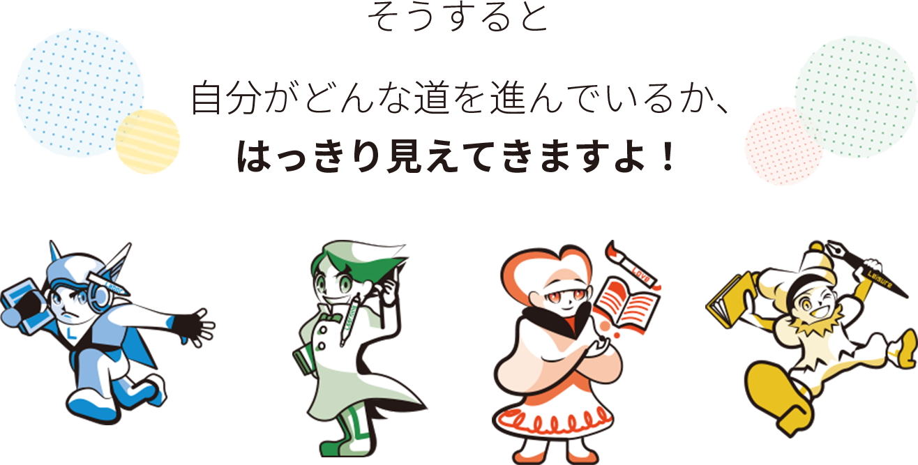 そうすると自分がどんな道を進んでいるか、はっきり見えてきますよ！
